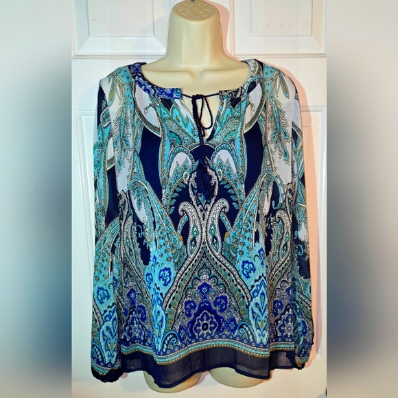 Women's Rose & Olive Blouse EUC, Small - Picture 1 of 8